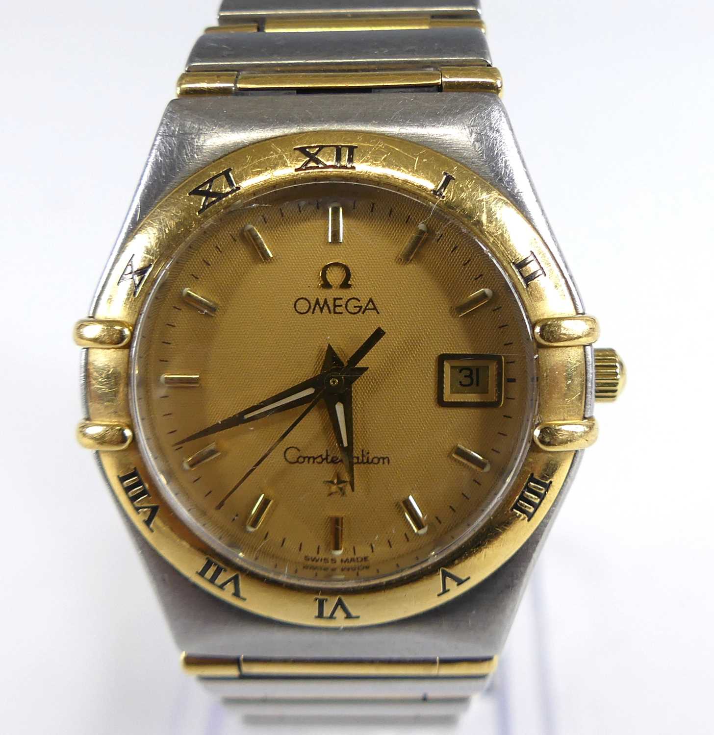 Lot 2641 - An Omega Constellation lady's bi-metal...