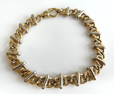 Lot 2601 - A modern 9ct gold heavy curblink bracelet,...