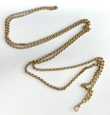 Lot 2681 - A Victorian style 9ct gold belcher link guard...