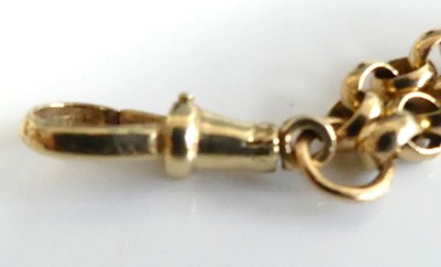 Lot 2681 - A Victorian style 9ct gold belcher link guard...