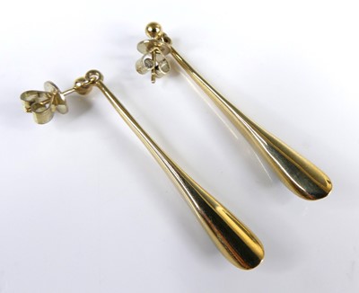 Lot 2619 - A pair of contemporary 9ct gold and polished...