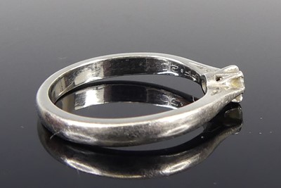 Lot 2626 - A platinum diamond solitaire ring, the claw...