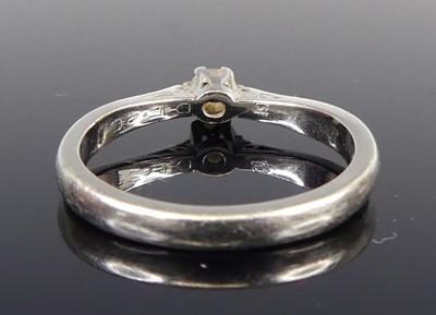 Lot 2626 - A platinum diamond solitaire ring, the claw...