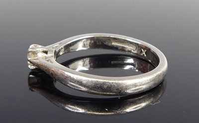Lot 2626 - A platinum diamond solitaire ring, the claw...