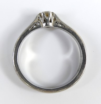 Lot 2626 - A platinum diamond solitaire ring, the claw...