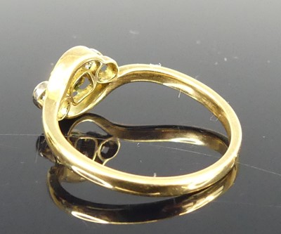 Lot 2655 - An Art Deco yellow metal sapphire and diamond...