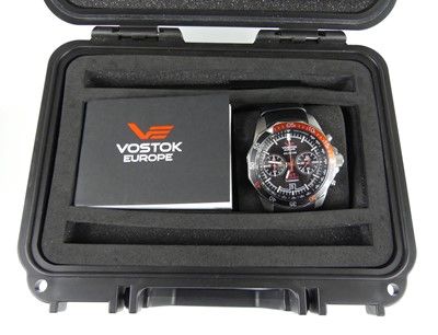 Lot 2659 - A Vostok Europe N1 Rocket gent's steel cased...