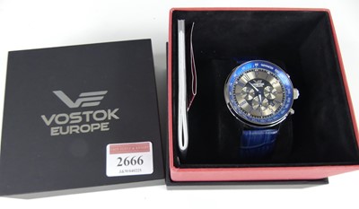 Lot 2666 - A Vostok Europe Limousine steel cased...