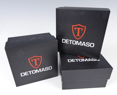 Lot 2669 - A Detomaso Genova black steel cased quartz...