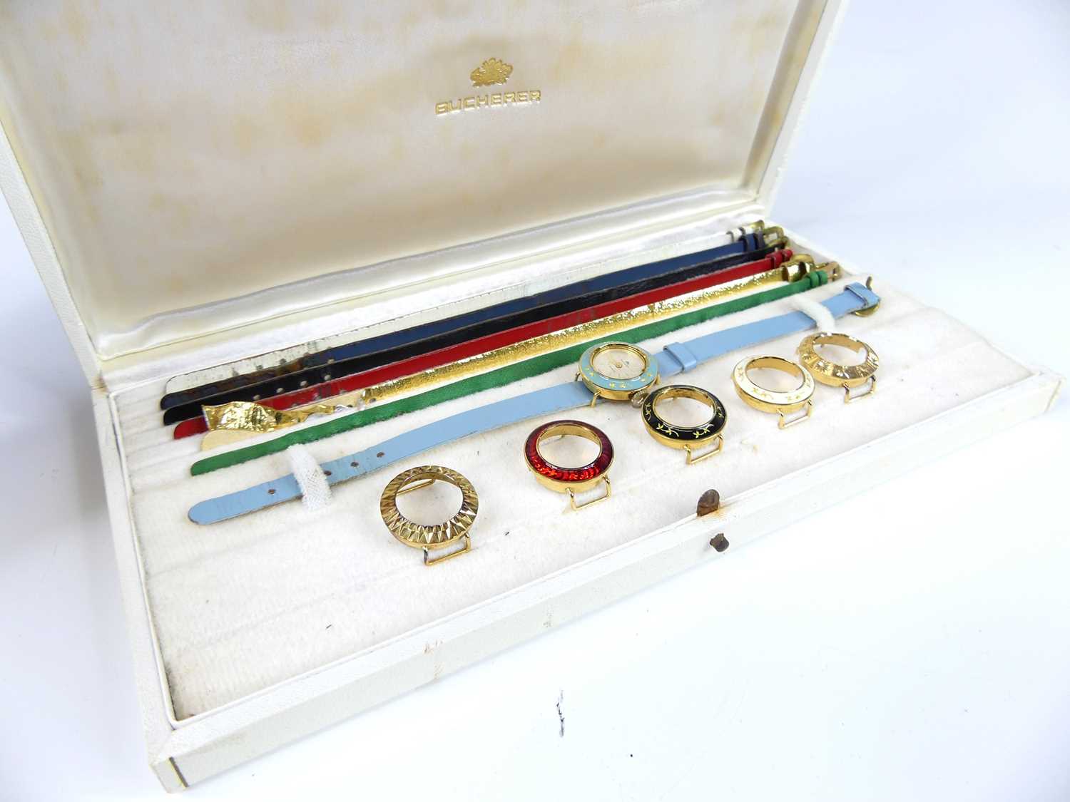 Lot 2686 - A Bucherer lady's gilt and enamel manual wind...