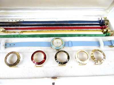 Lot 2686 - A Bucherer lady's gilt and enamel manual wind...