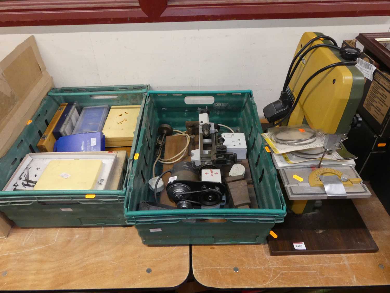 Lot 27 - A Proxon workman's band saw; together with a...