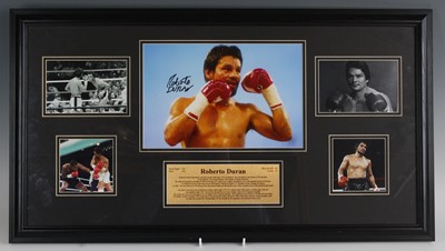 Lot 856 - Roberto Duran, a 19 x 29cm colour image of...