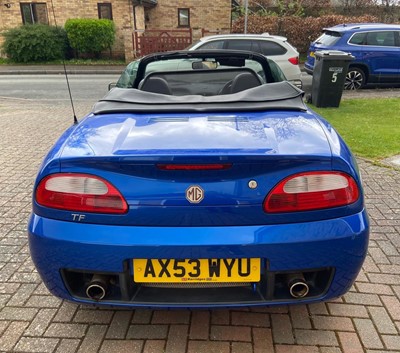 Lot 2923 - A 2004 MG TF convertible sports car 1978cc...