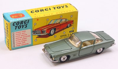 Lot 1643 - Corgi Toys No.241 Ghia L.6.4 in off green...