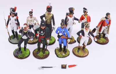Lot 1500 - Collection of 10 various 90mm scale Napoleonic...