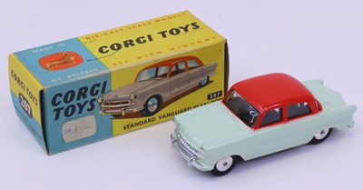 Lot 1267 - Corgi Toys, 207, Standard Vanguard III, pale...