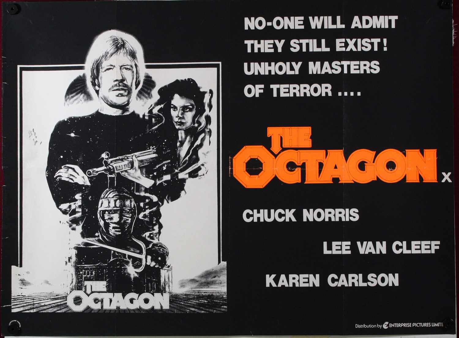 Lot 1020 - The Octagon, 1980, UK quad poster, starring...