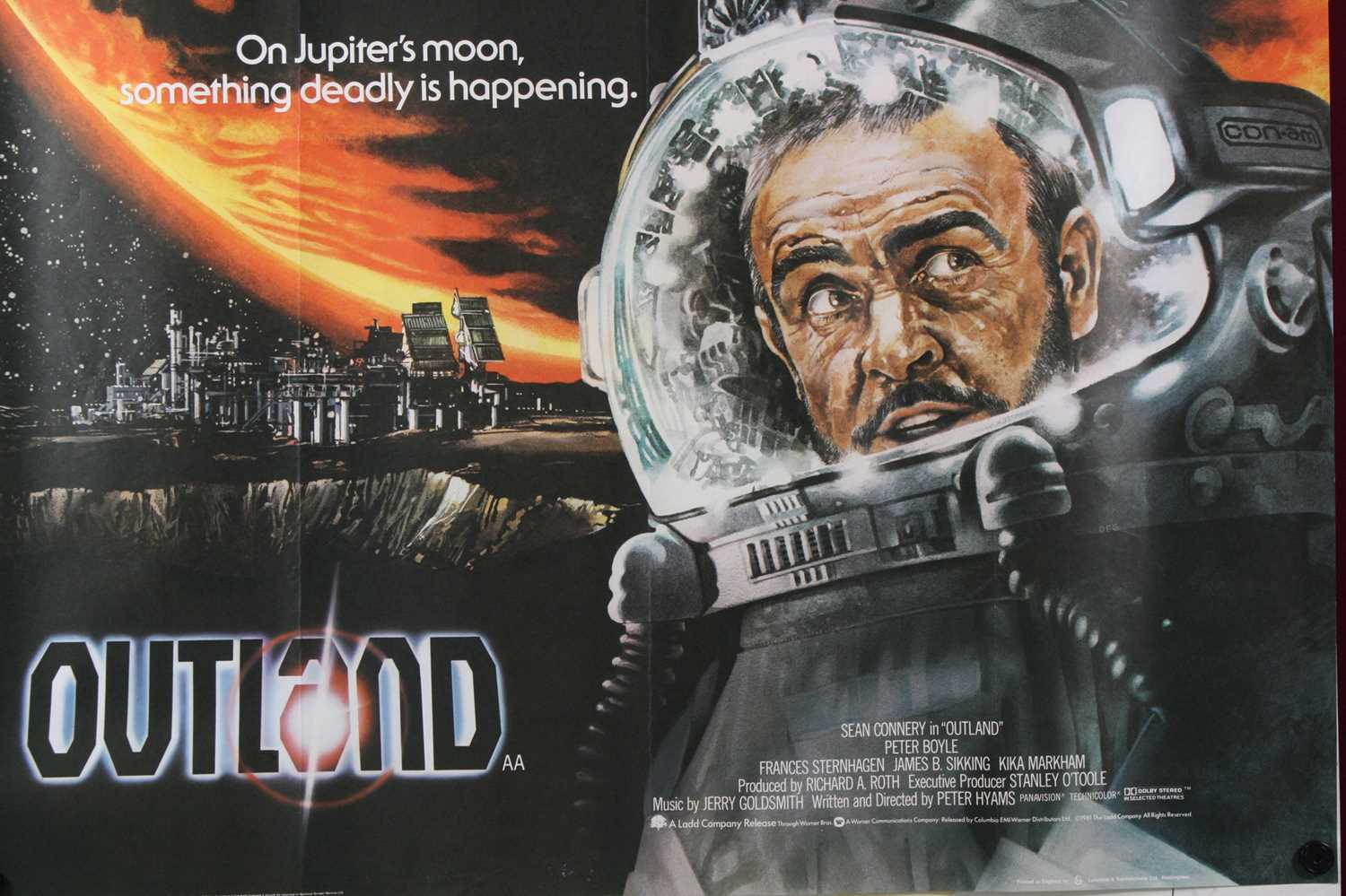 Lot 1019 - Outland, 1981, UK quad film poster, starring...
