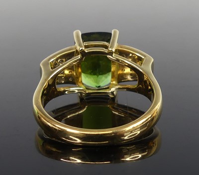 Lot 2501 - An 18ct yellow and white gold tourmaline and...