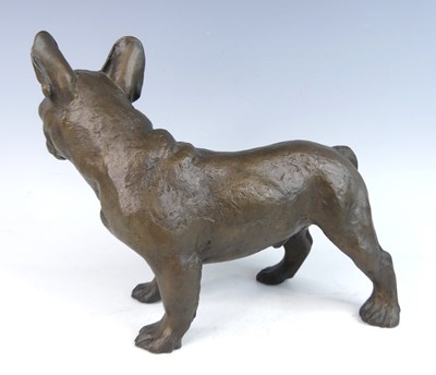 Lot 72 - A contemporary bronze standing French bulldog,...