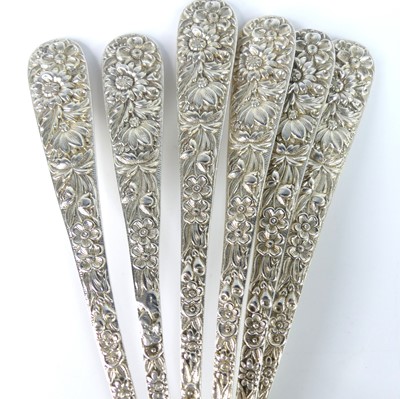Lot 2085 - A set of six 1920s American sterling silver...