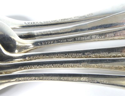 Lot 2085 - A set of six 1920s American sterling silver...