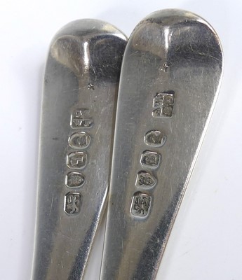 Lot 2090 - A pair of George III silver tablespoons, in...