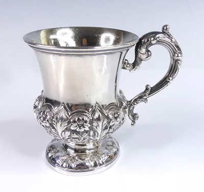 Lot 2096 - A William IV silver christening mug, of lower...