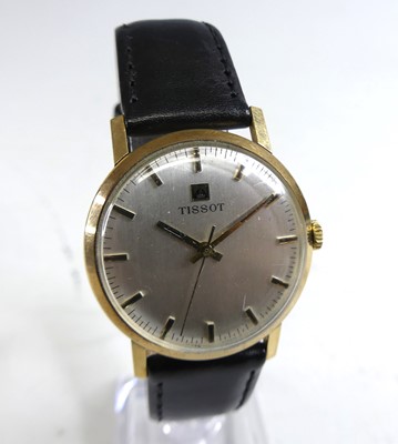 Lot 2524 - A Tissot gent's 9ct gold cased manual wind...