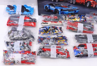Lot 1593 - Lego Technic No. 42098 Car Transporter housed...