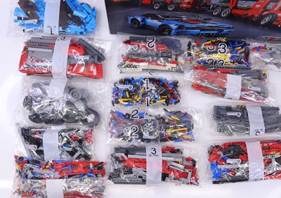 Lot 1593 - Lego Technic No. 42098 Car Transporter housed...
