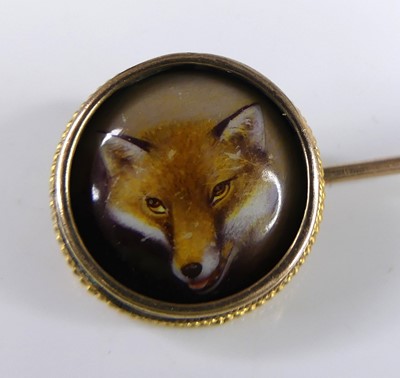 Lot 2599 - A vintage yellow metal gent's tie-pin, set...