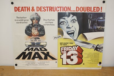 Lot 1042 - Mad Max/Friday The 13th, UK quad double bill...