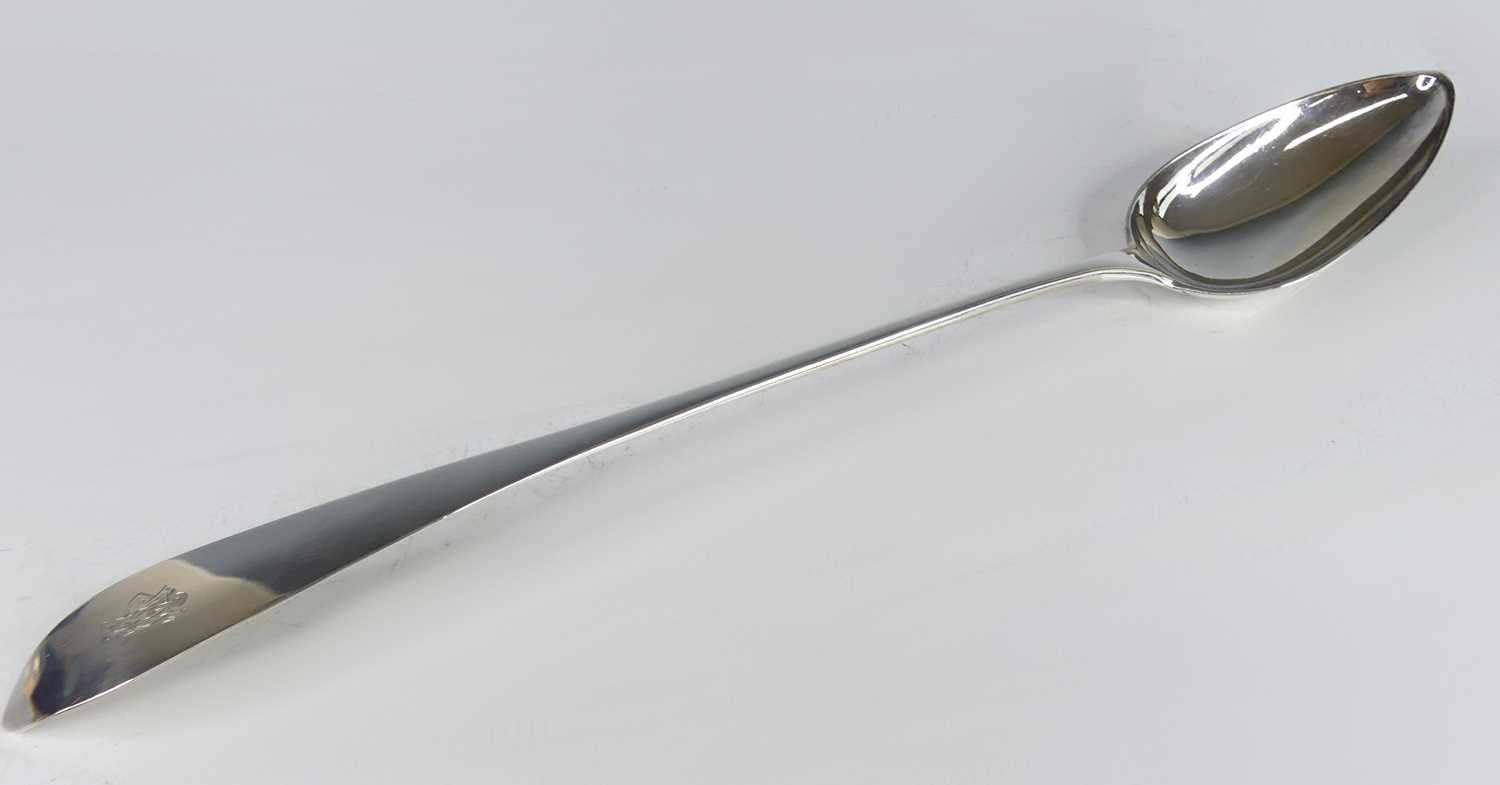 Lot 2079 - A George III Scottish silver serving spoon, in...