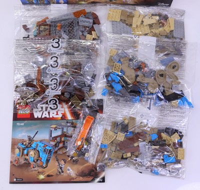 Lot 16 - Lego Disney Star Wars group of four sets, to...