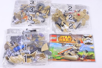 Lot 23 - Lego Disney Star Wars group of five sets to...