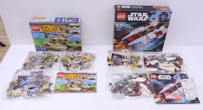 Lot 23 - Lego Disney Star Wars group of five sets to...