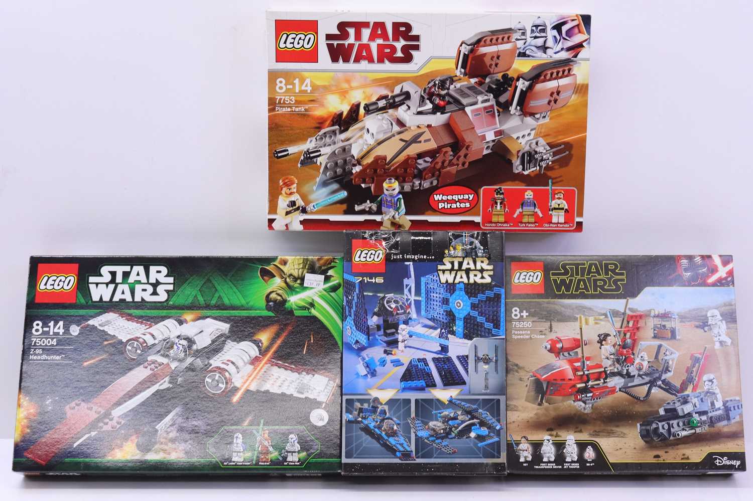 Lot 35 - Lego Disney Star Wars group of four sets to...