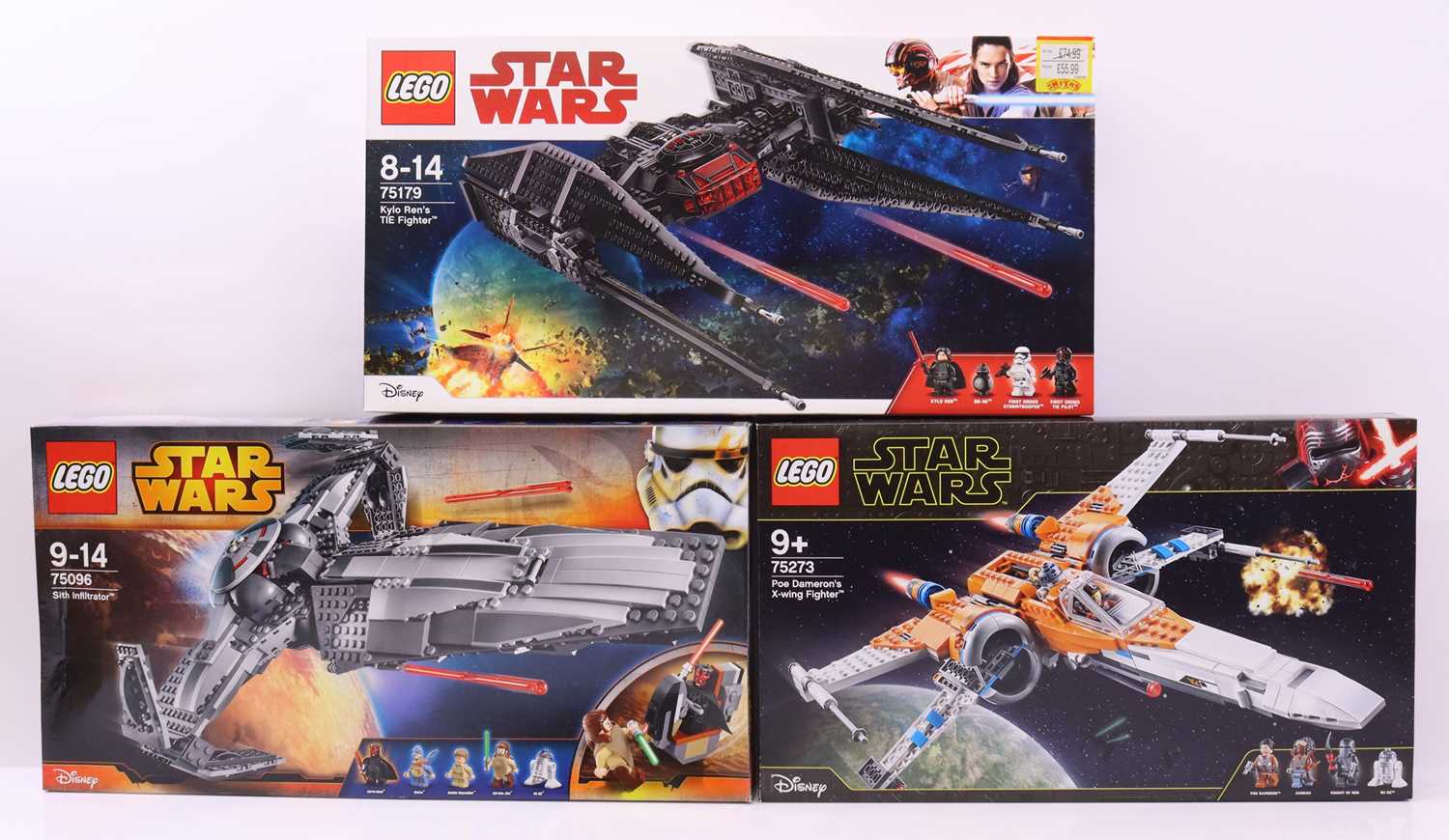 Lot 61 - Lego Star Wars Disney group of three sets to...