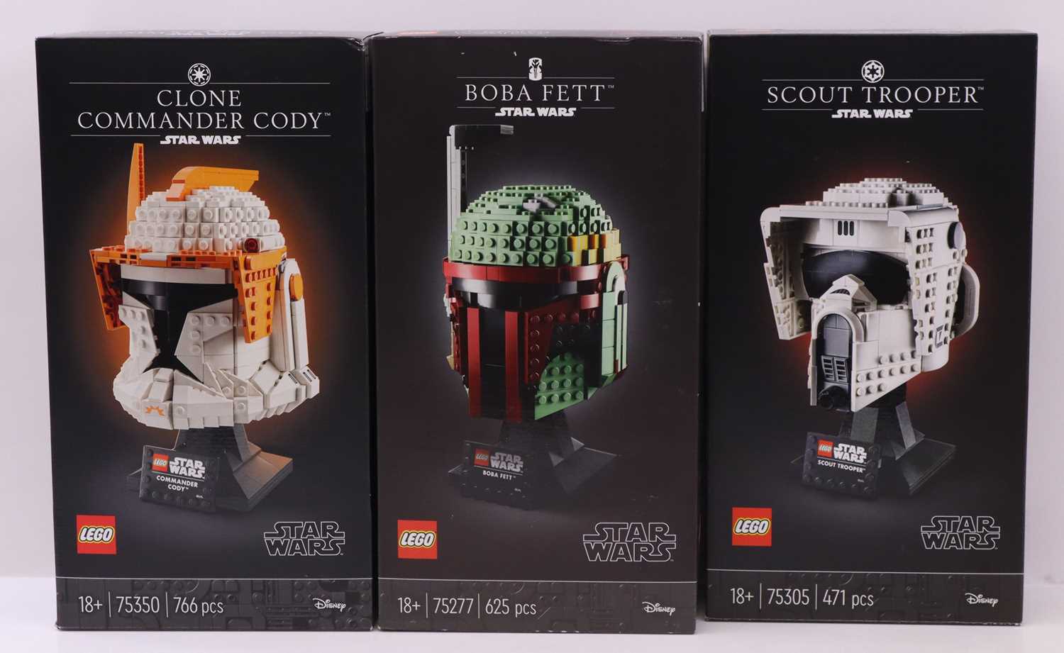 Lot 71 - Lego Disney Star Wars Helmet Collection, group...