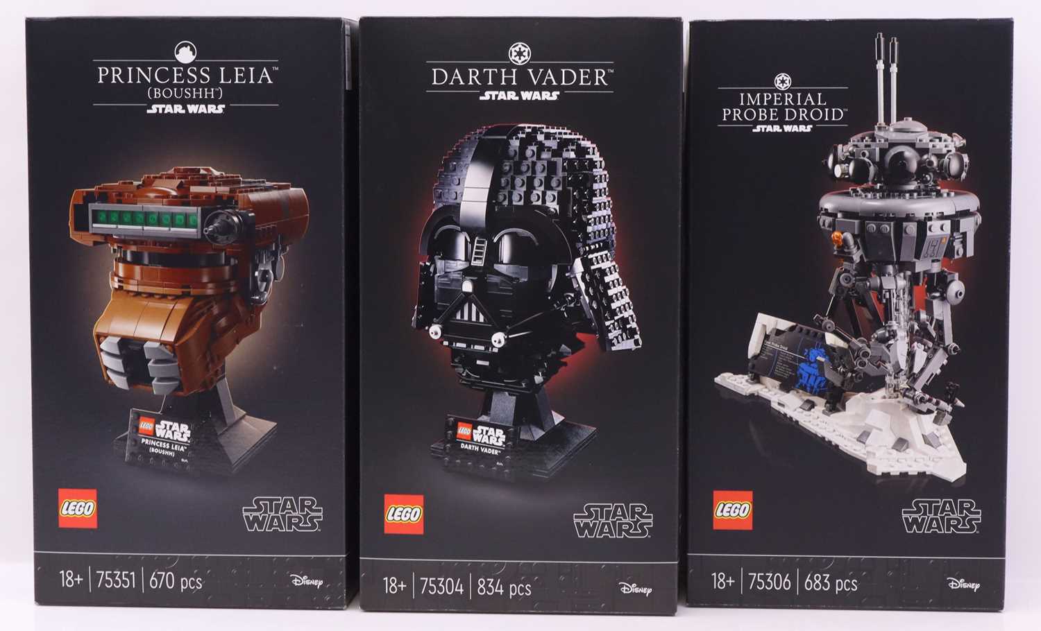 Lot 72 - Lego Disney Star Wars group of three sets to...