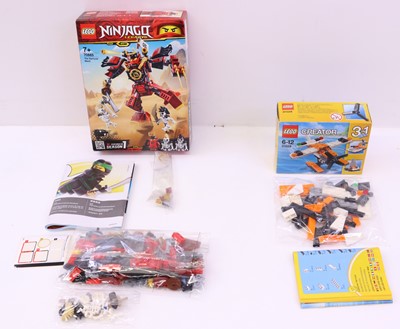 Lot 76 - A tray containing Lego, mostly City sets, to...