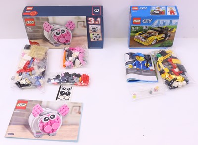 Lot 76 - A tray containing Lego, mostly City sets, to...