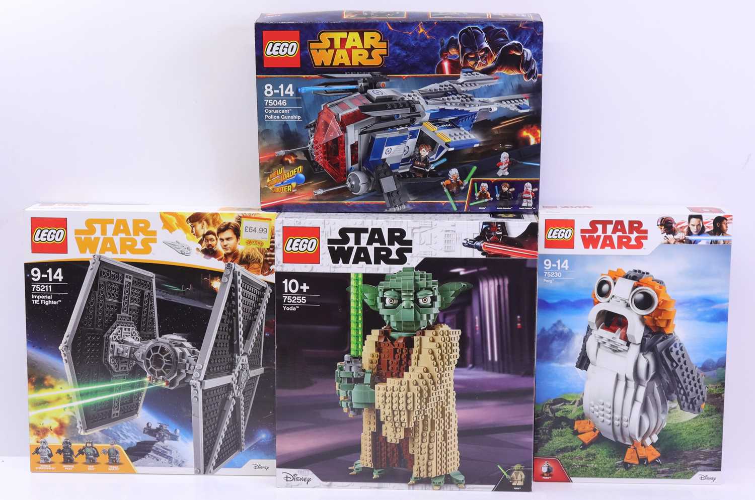 Lot 86 - Lego Star Wars Disney group of four sets to...