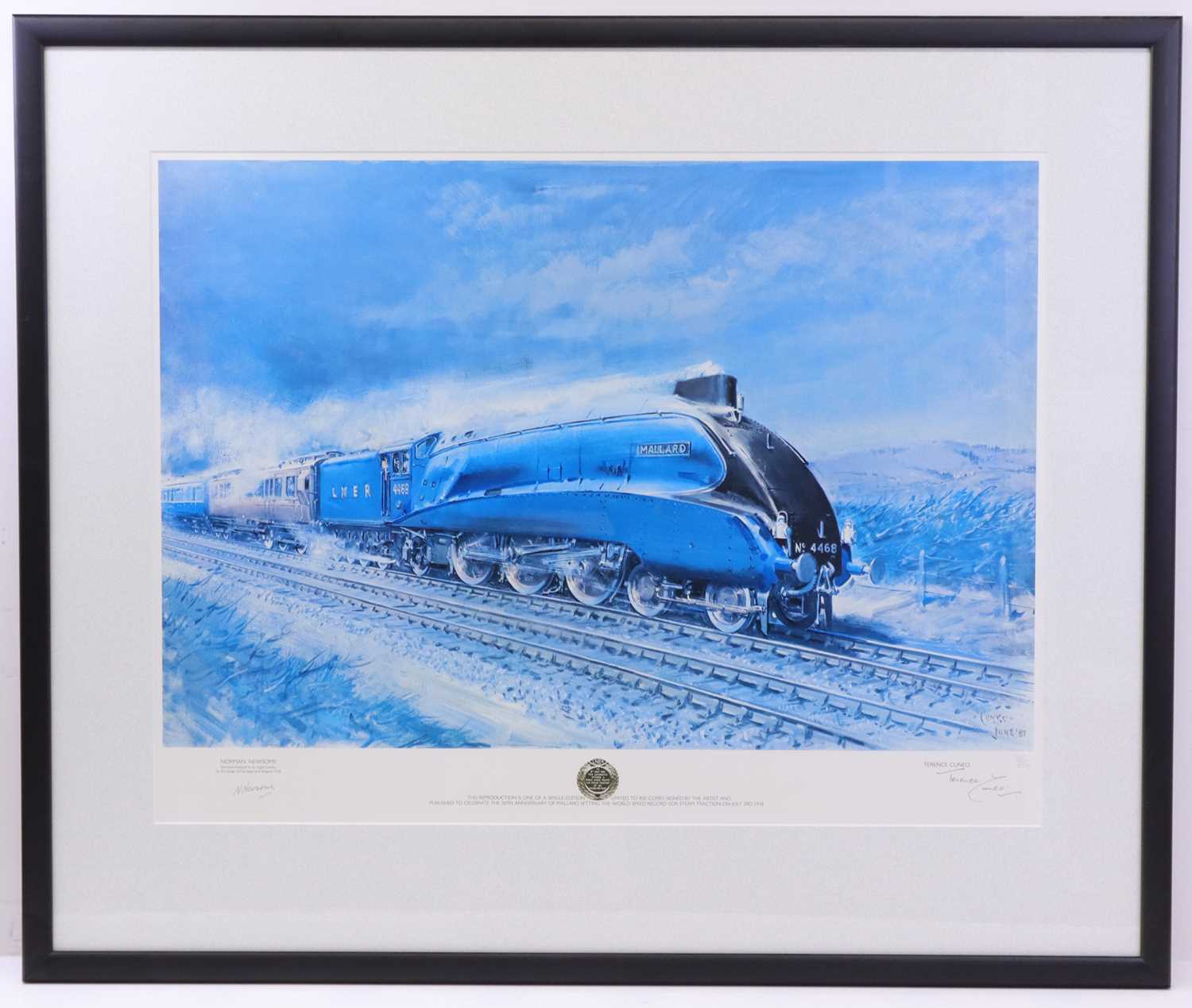 Lot 34 - Terence Cuneo, framed and glazed landscape...