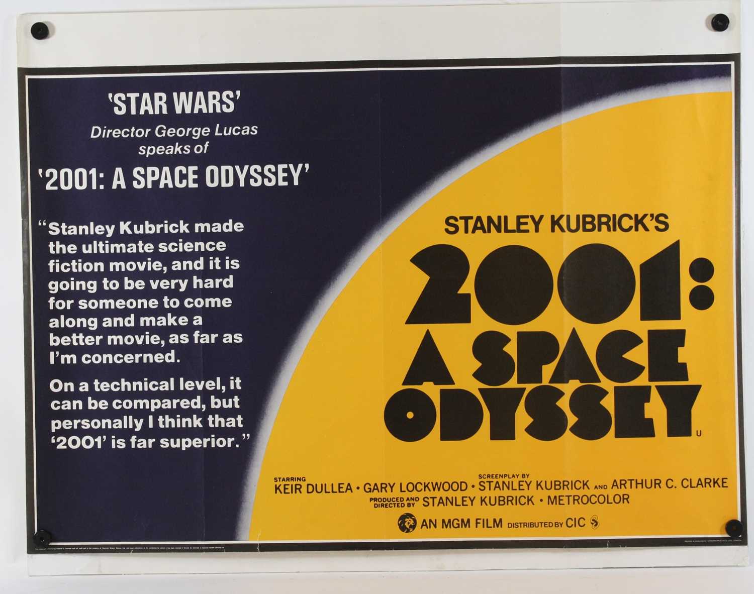 Lot 1078 - 2001 A Space Odyssey, 1978 re-release, UK quad...