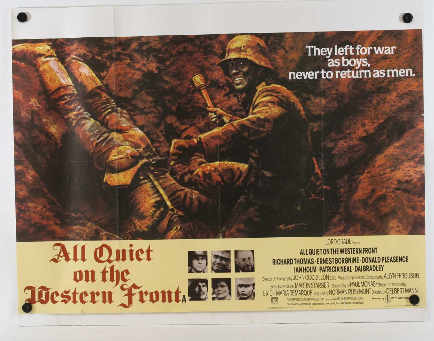Lot 1082 - All Quiet on the Western Front, 1979, UK quad...
