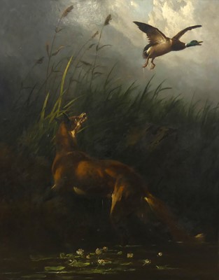 Lot 383 - Robert Henry Roe (1822-1905) - Fox amidst the...