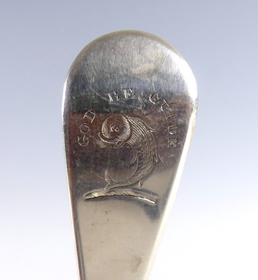 Lot 2067 - A George IV silver straining spoon, in the Old...